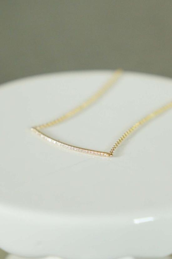  XIV Karats 팔찌 14캐럿 14k 옐로우 골드 7인치 바 브레이슬릿, 33개의 라운드 다이아몬드 장식, 14k 옐로우 골드 브레이슬릿 - OTHER BRANDS