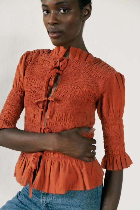  마리아 스탠리 블라우스 펀 리버서블 탑 얌