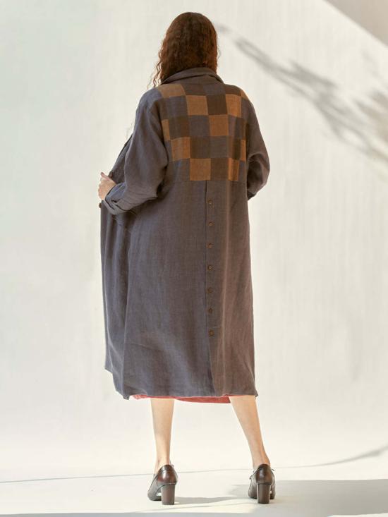  IKKIVI 트렌치 코트 이키비 트렌치 미 낫 코트 차콜 그레이 - OTHER BRANDS