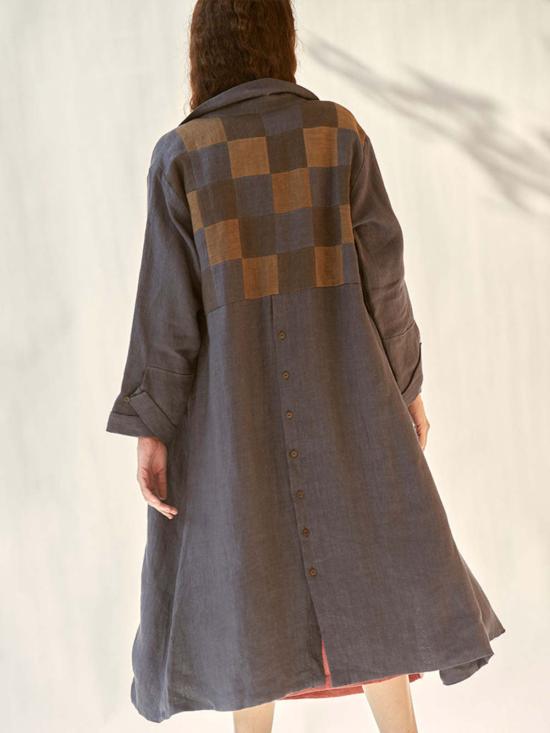  IKKIVI 트렌치 코트 이키비 트렌치 미 낫 코트 차콜 그레이 - OTHER BRANDS