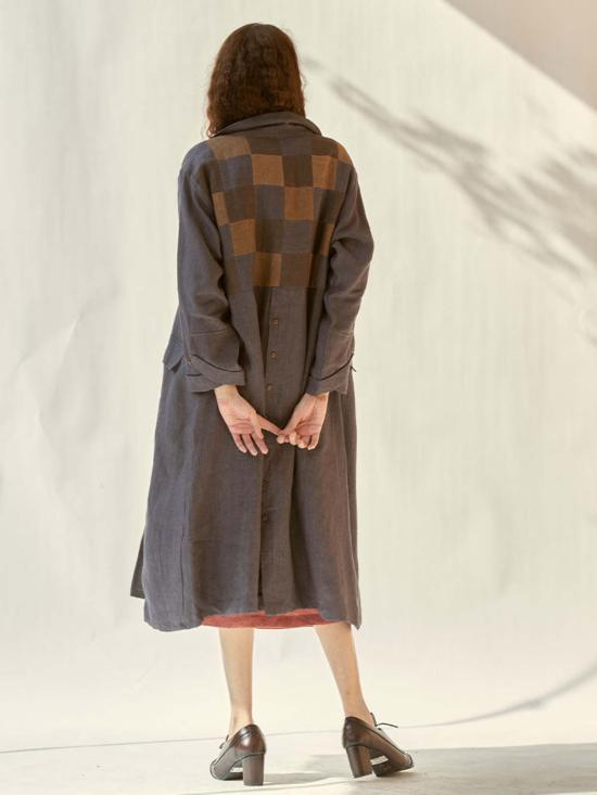  IKKIVI 트렌치 코트 이키비 트렌치 미 낫 코트 차콜 그레이 - OTHER BRANDS