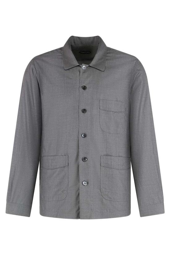  톰포드 셔츠 톰 포드 실크  그레이