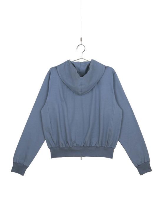  FAVRICS 스웨터 패브릭 투웨이 지퍼업 반소매 후드티 터쿼이즈 블루 - OTHER BRANDS