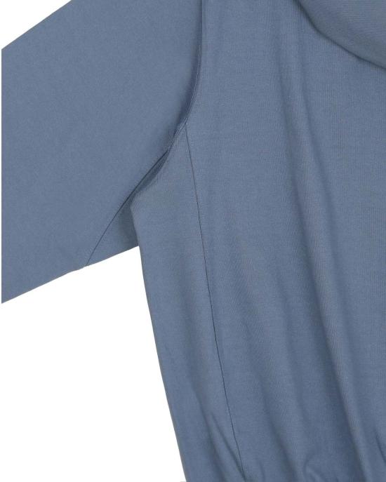  FAVRICS 스웨터 패브릭 투웨이 지퍼업 반소매 후드티 터쿼이즈 블루 - OTHER BRANDS