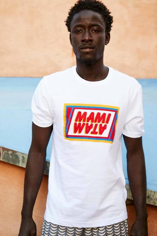  Mami Wata 반팔 티셔츠 마미 와타 카페 티셔츠 화이트 - OTHER BRANDS