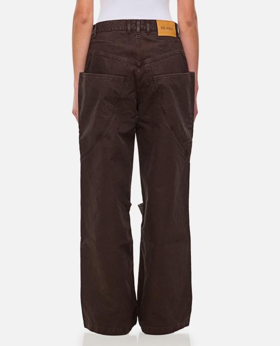  디 아티코 스트레이트 팬츠 아티코 브라운 롱 팬츠 - THE ATTICO