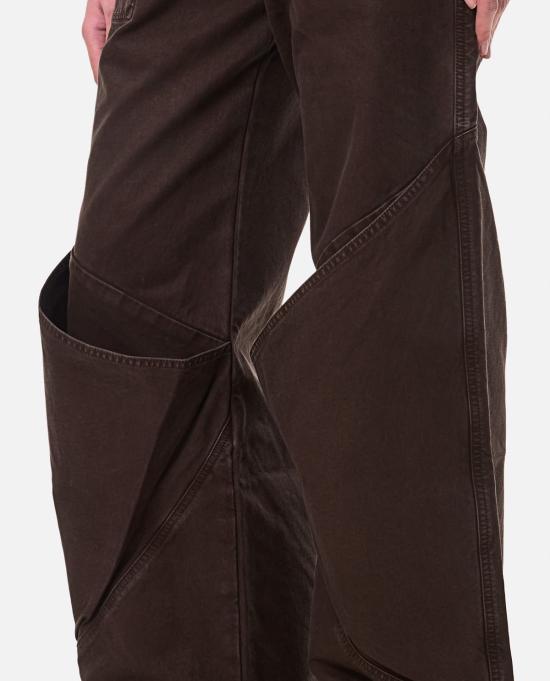  디 아티코 스트레이트 팬츠 아티코 브라운 롱 팬츠 - THE ATTICO