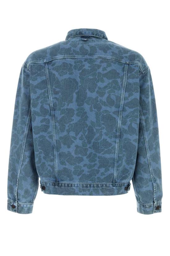  칼하트 데님 자켓 카하트 프린트 데님 덕 헬스턴 재킷 블루 - CARHARTT