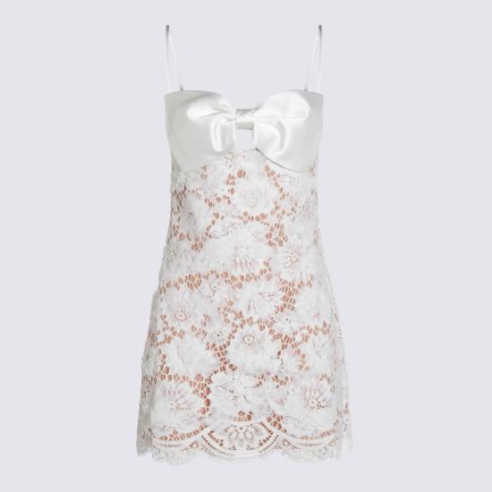  셀프 포트레이트 숏 원피스 미니 드레스 화이트