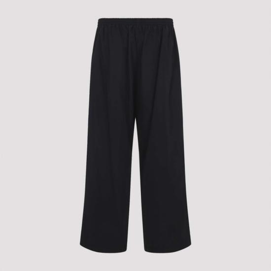  발렌시아가 스트레이트 팬츠 코튼 트랙  블랙 - BALENCIAGA