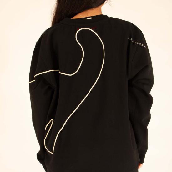  Cats with a Heart 스웨터 Cats With A Heart Madre 스웨트셔츠 블랙 - OTHER BRANDS