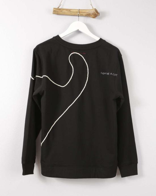  Cats with a Heart 스웨터 Cats With A Heart Madre 스웨트셔츠 블랙 - OTHER BRANDS