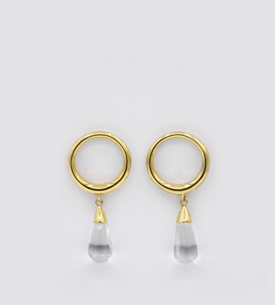  루스 오르티스 이어링 루즈 오르티즈 쿼츠 물방울 귀걸이