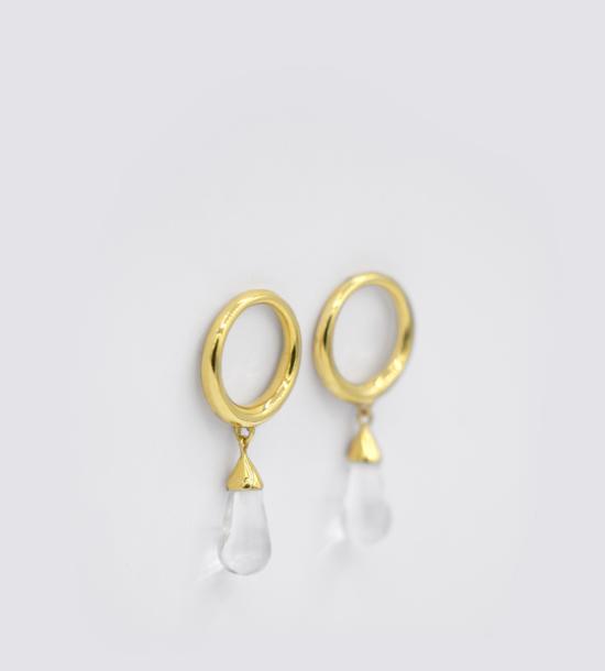  루스 오르티스 이어링 루즈 오르티즈 쿼츠 물방울 귀걸이 - LUZ ORTIZ