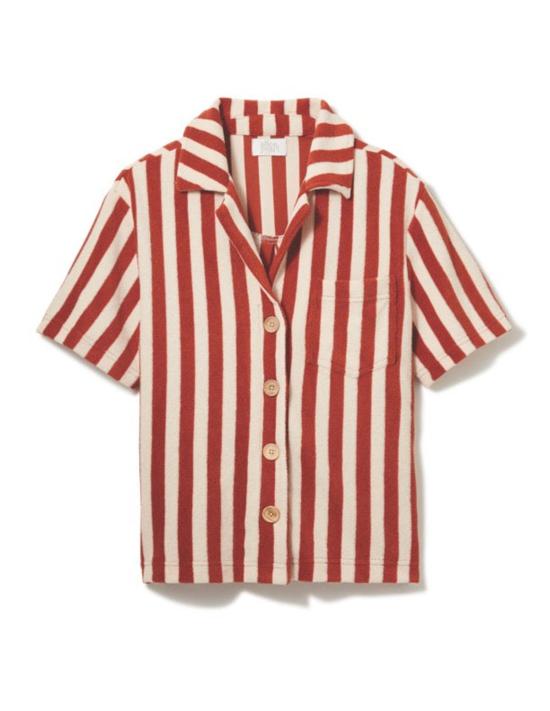  Alice Pearl 셔츠 앨리스 펄 위켄드  오렌지 스트라이프