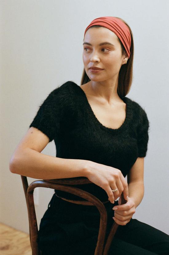  마리아 스탠리 반팔 티셔츠 마히 탑 느와르 - MARIA STANLEY