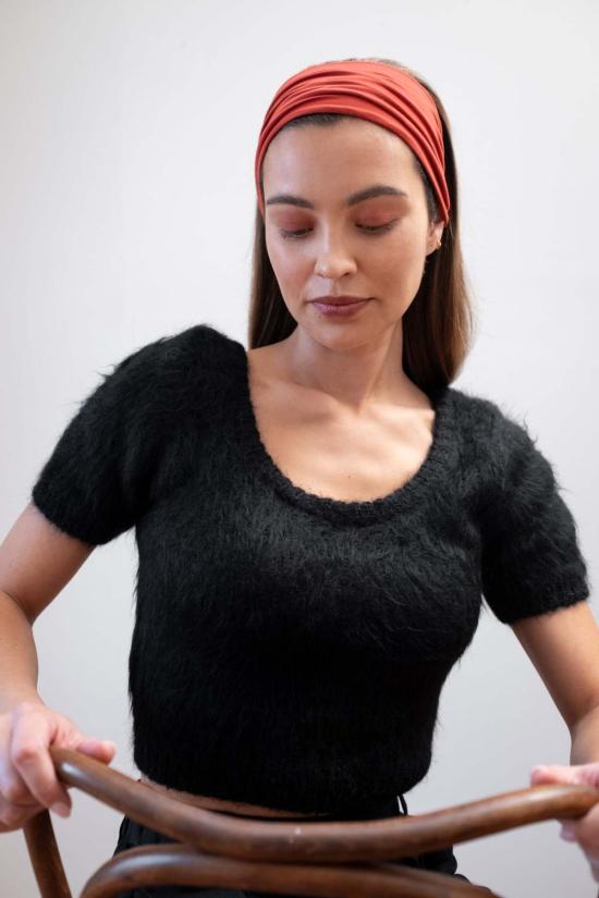  마리아 스탠리 반팔 티셔츠 마히 탑 느와르