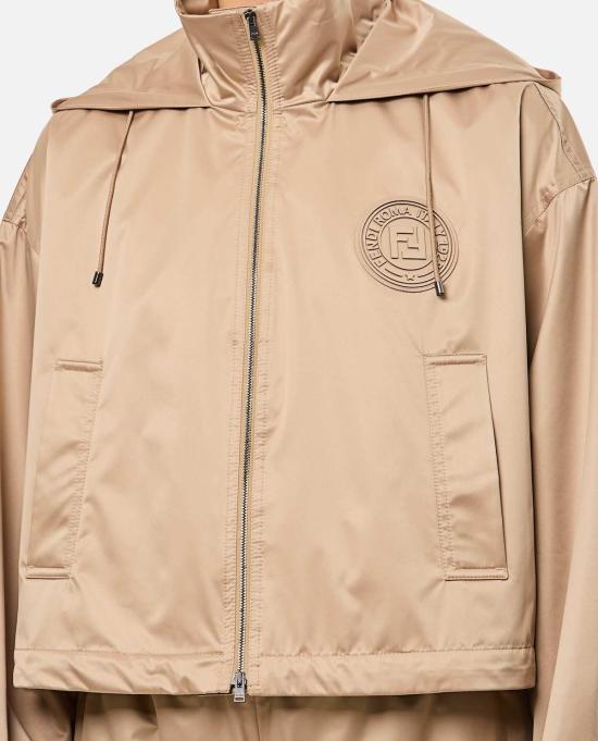  펜디 자켓 카푸치노 폴리에스터 윈드브레이커 베이지 - FENDI