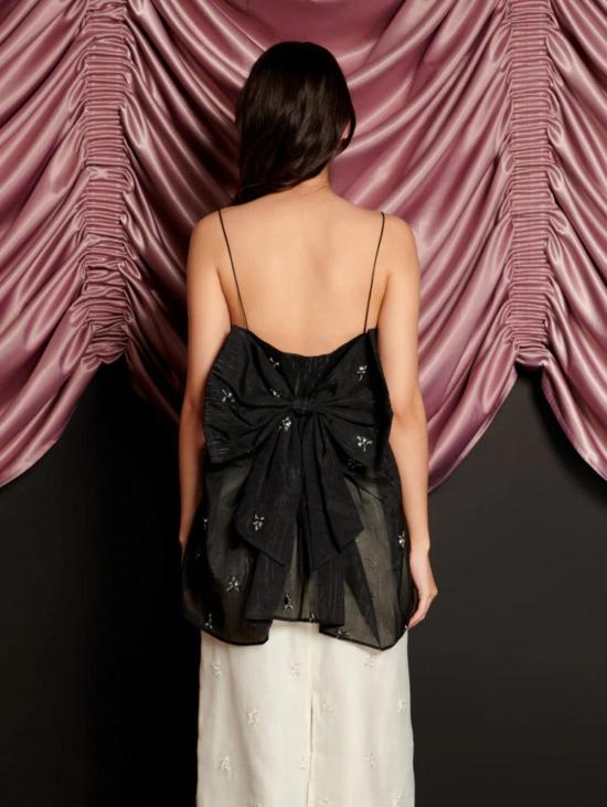  시스터 제인 블라우스 롤라 장식 탑 블랙 - SISTER JANE