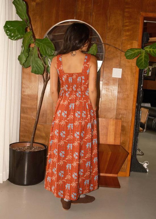  에이스 앤 지그 롱 원피스 에이스 & 지그 프레야 드레스 버드케이지 - ACE & JIG