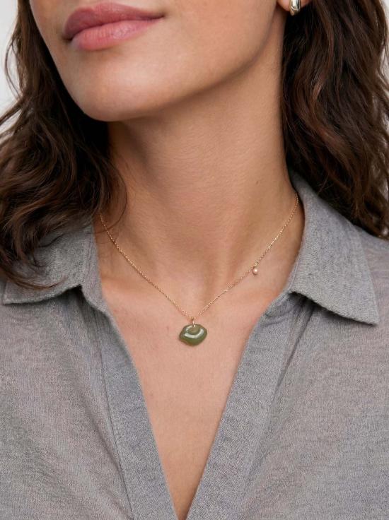  세레 목걸이/팬던트 세리 클라우드 제이드 펜던트 목걸이 그린 - SEREE
