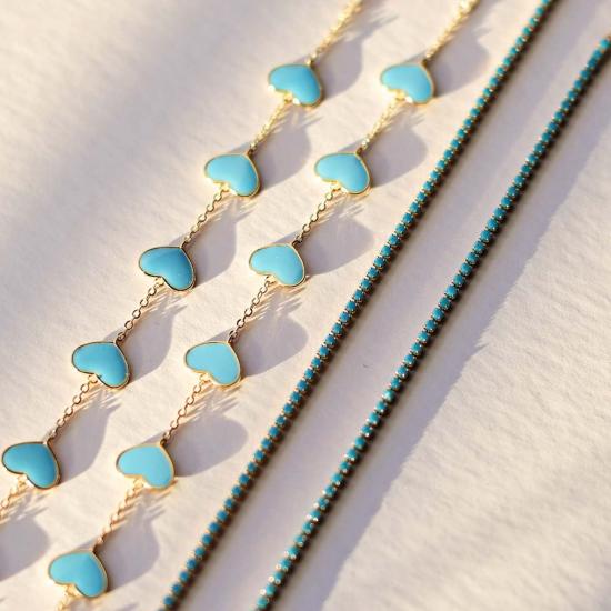  보우드 레인 팔찌 에벌리 브레이슬릿 터쿼이즈 - BOWOOD LANE