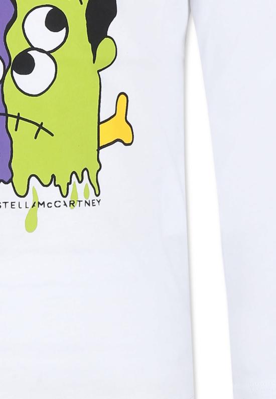  [키즈] 스텔라 맥카트니 탑 스텔라 매카트니 프랑켄슈타인 프린트 티셔츠 (화이트) (어린이용) - STELLA MCCARTNEY