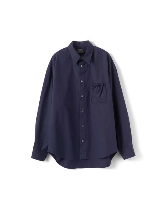  REFOMED 긴팔 셔츠 리폼드 손목 패치 슬라우치  네이비