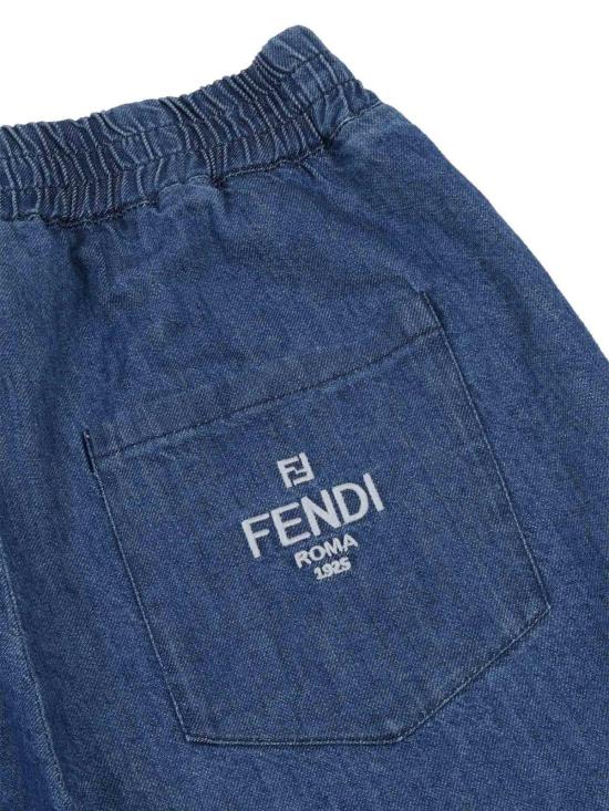  [키즈] 펜디 트레이닝/조거 팬츠 아동용 연청바지 블루 - FENDI
