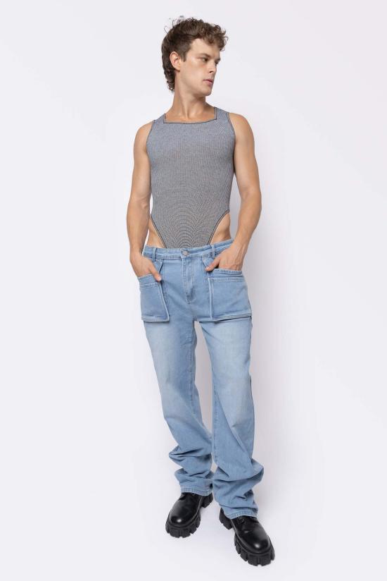  FANG 바디수트 티셔츠 팡 에센셜 리브드 바디수트 블랙/화이트 - OTHER BRANDS