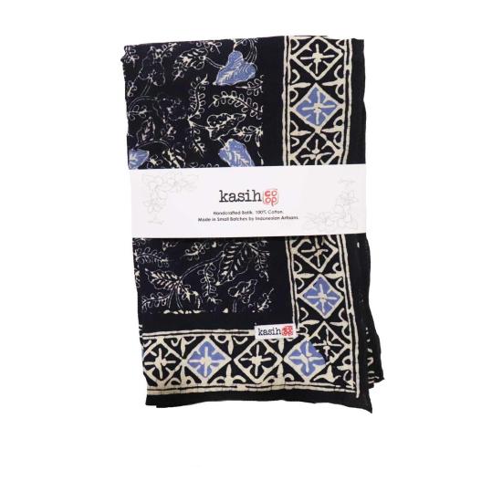  카시 코옵 머플러/스카프 Kasih Coop 와일드 래그 바틱 반다나 나뭇잎 39" - KASIH COOP