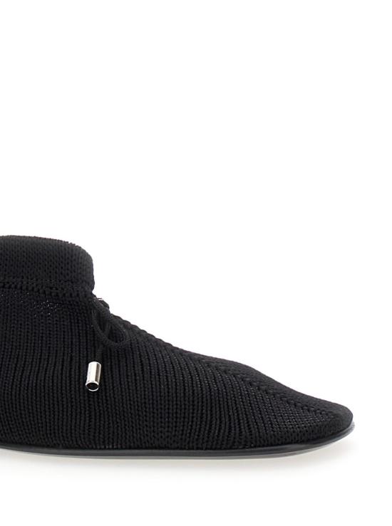  토템 플랫 슈즈 블랙 발레 플랫 (리본 디테일) 블랙 - TOTEME