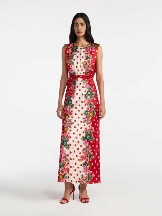  살로니 롱 원피스 그웬 드레스 플루메리아 루즈