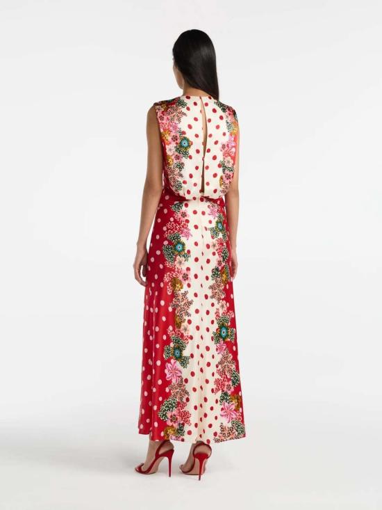  살로니 롱 원피스 그웬 드레스 플루메리아 루즈 - SALONI