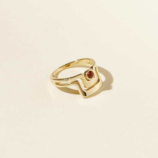  린지 루이스 반지 그랜드 링 골드/레드 - LINDSAY LEWIS