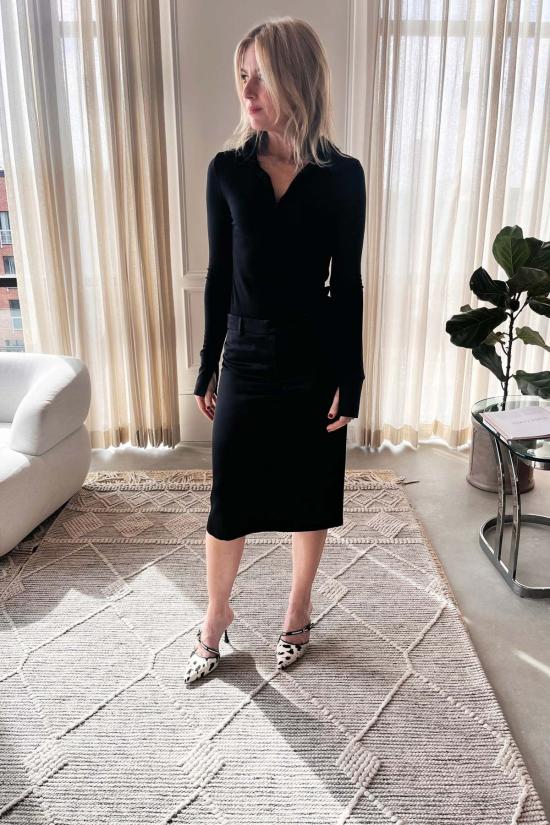  알피 미디 스커트 에린 스커트 블랙