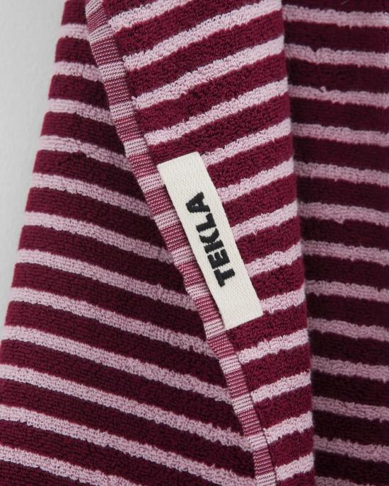  테클라 가죽소품 레드 & 로즈 테리 타월 (레드 & 로즈 색상) - TEKLA