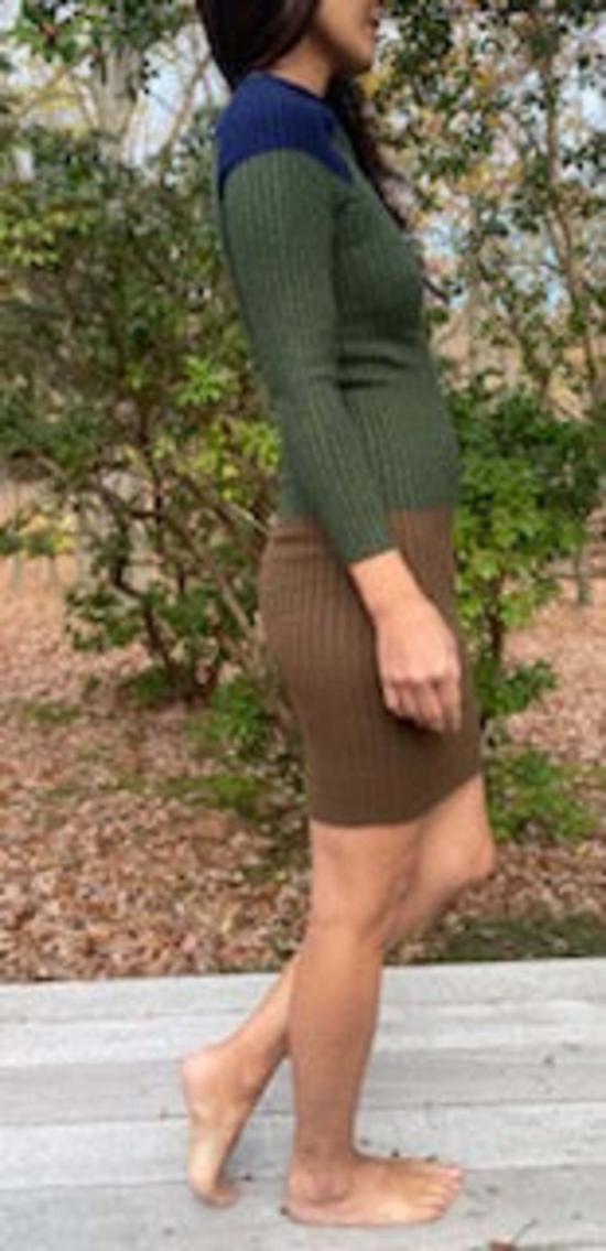  giu giu 숏 원피스 지우 지우 논나 주얼 드레스 루츠 컬러블록 - OTHER BRANDS