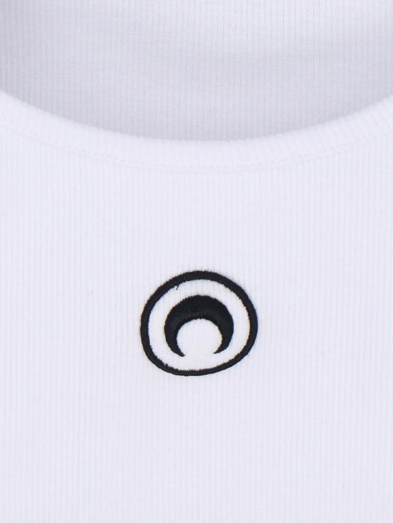  마린세르 민소매 티셔츠 마린 세르 문 크롭탑 화이트 - MARINE SERRE