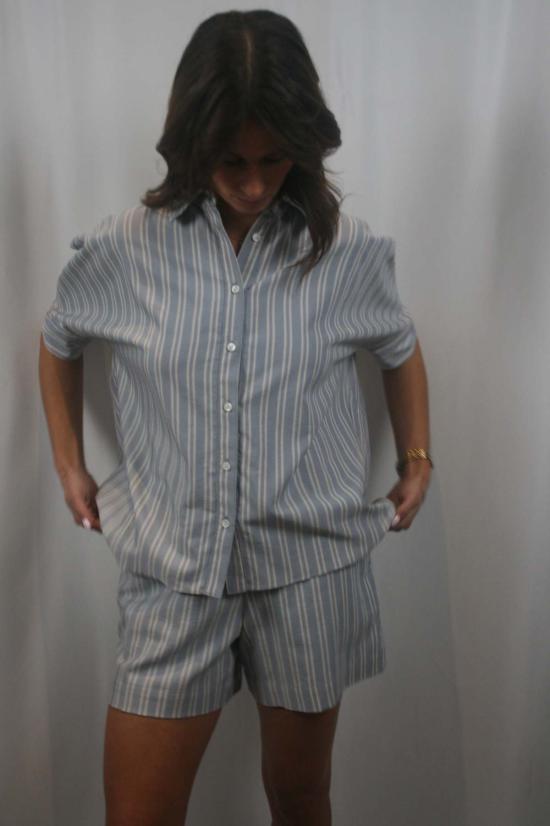  사블린 셔츠 지젤 릴렉스드 반팔 버튼 셔츠 - SABLYN