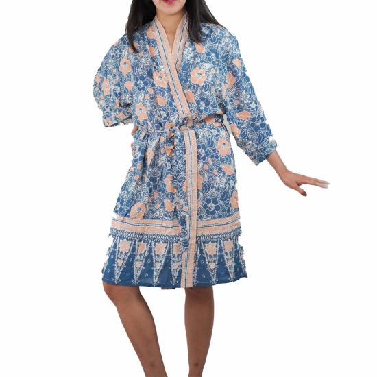  Kasih Coop 라운지 웨어 손 염색 바틱 가운/기모노 가운 - OTHER BRANDS