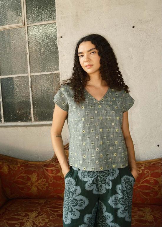  에이스 앤 지그 블라우스 에이스 & 지그 메이슨 쉘 탑