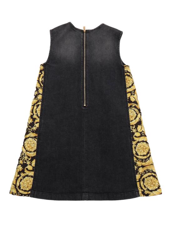  [키즈] 베르사체 원피스 키즈 데님 드레스 블랙 - VERSACE