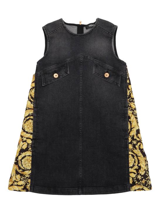  [키즈] 베르사체 원피스 키즈 데님 드레스 블랙