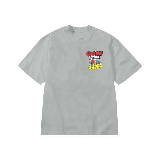  마켓 반팔 티셔츠 펠릭스 고양이 스프레이 페인트 티셔츠 - MARKET