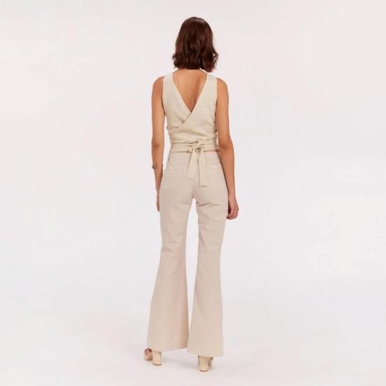  이네스 드 라 프레상쥬 스트레이트 팬츠 Ines De La Fressange 샬롯 팬츠 - INES DE LA FRESSANGE