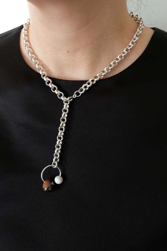  주주메이드 목걸이/팬던트 청키 목걸이 실버 - JUJUMADE