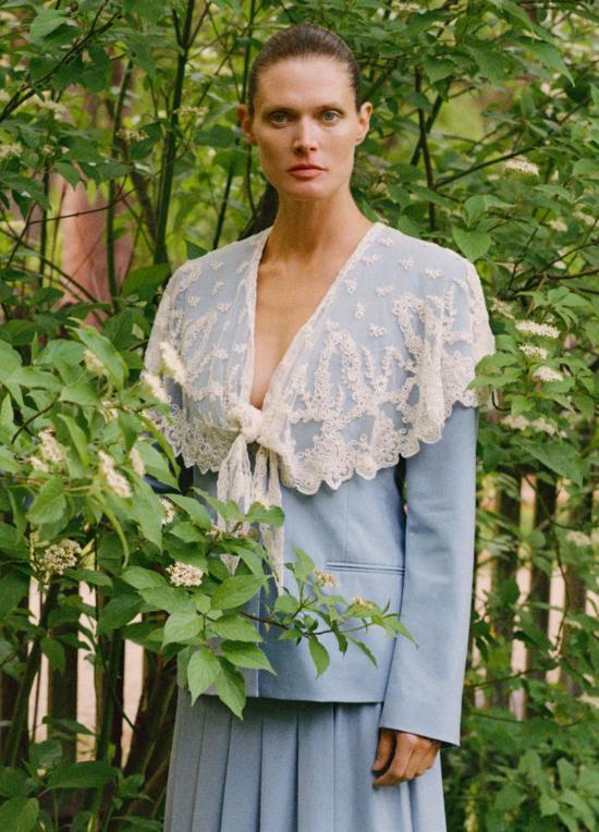  씨뉴욕 자켓 Sea Ny Elisa 트로피컬 울 케이프렛 재킷