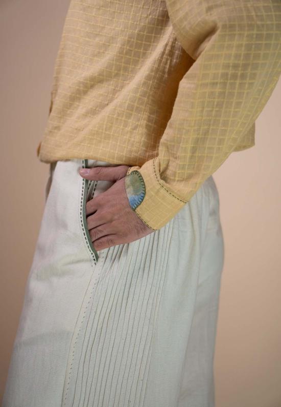  IKKIVI 스트레이트 팬츠 이키비 메도우즈 유니섹스 앞트임  오프화이트 - OTHER BRANDS