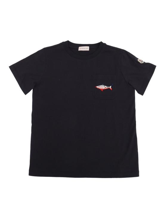  [키즈] 몽클레어 트레이닝 상의 아동용 반팔 티셔츠 (블루)